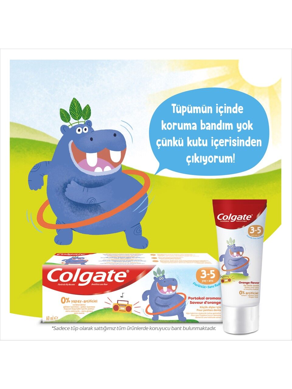 Colgate Ki̇ds Portakal Aromalı Florürsüz Di̇ş Macunu 3-5 Yaş 60 Ml