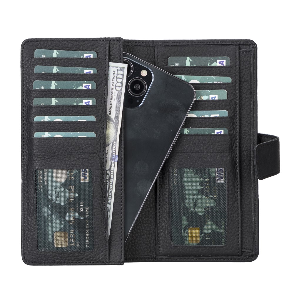 Coppet 6.7 İnch Uyumlu Deri̇ Kartlıklı Kılıf Erc1 Si̇yah