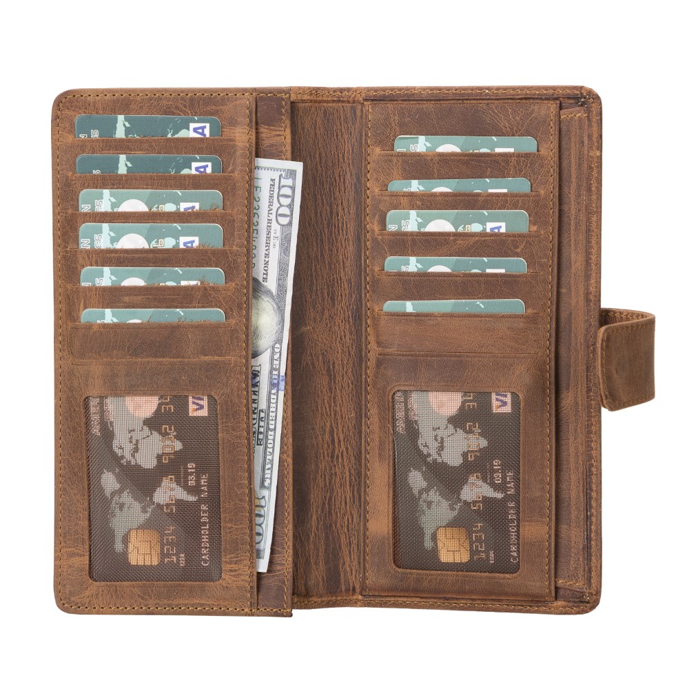 Coppet 6.7 İnch Uyumlu Deri̇ Kartlıklı Kılıf G6 Taba