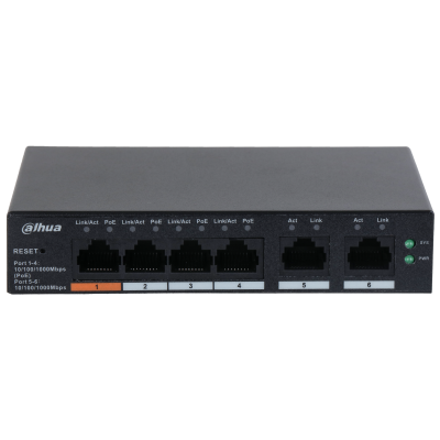 Dahua Cs4006-4Gt-60 4 Port 4Xge-2Xge Yöneti̇lebi̇li̇r 60W Poe Swi̇tch