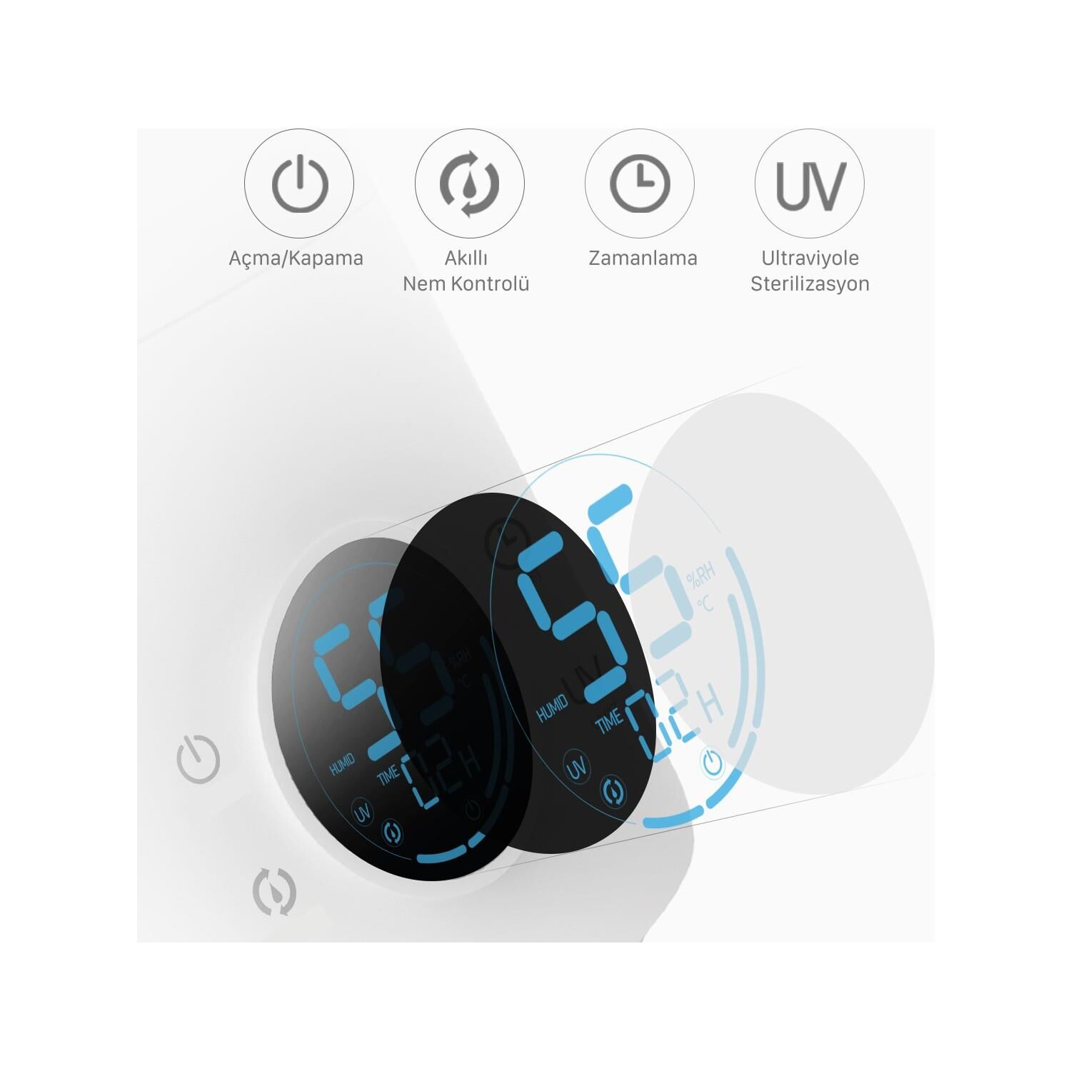 Deerma Ultravi̇yole Ultrasoni̇c Soğuk Buhar Maki̇nesi̇ F628S