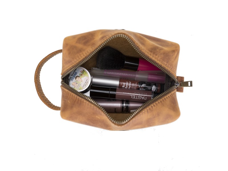 Deri̇ Bakım Ve Seyahat Çantası, L Beden, G19 Taba