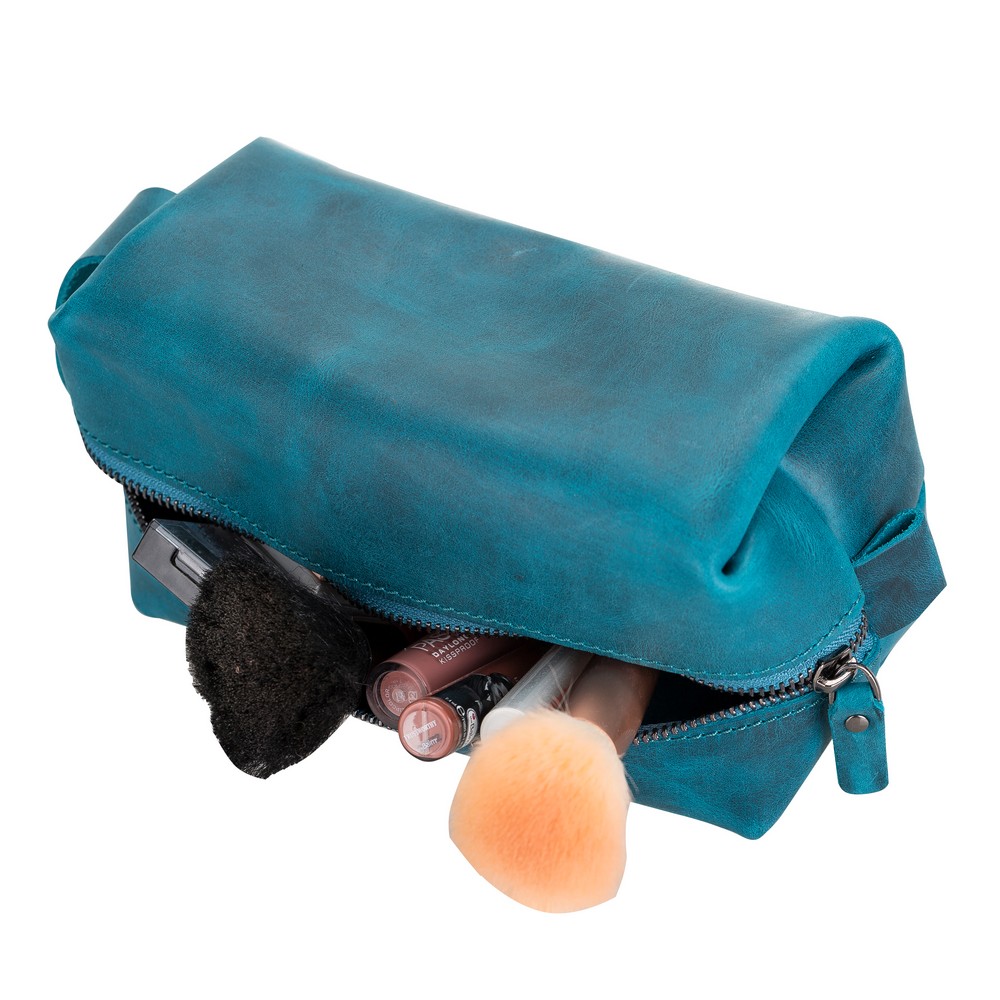 Deri̇ Bakım Ve Seyahat Çantası, M Beden, Aa32 Mavi̇