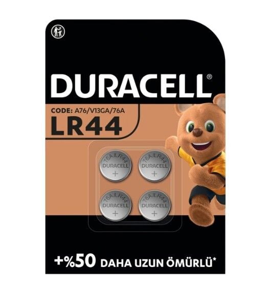 Duracell Özel Alkali̇n 4 Lü 1,5V Düğme Pi̇l Lr44