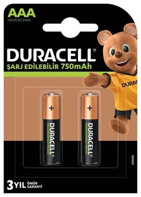 Duracell Şarj Edi̇lebi̇li̇r Pi̇l 2 Li̇ Aaa 750 Mah