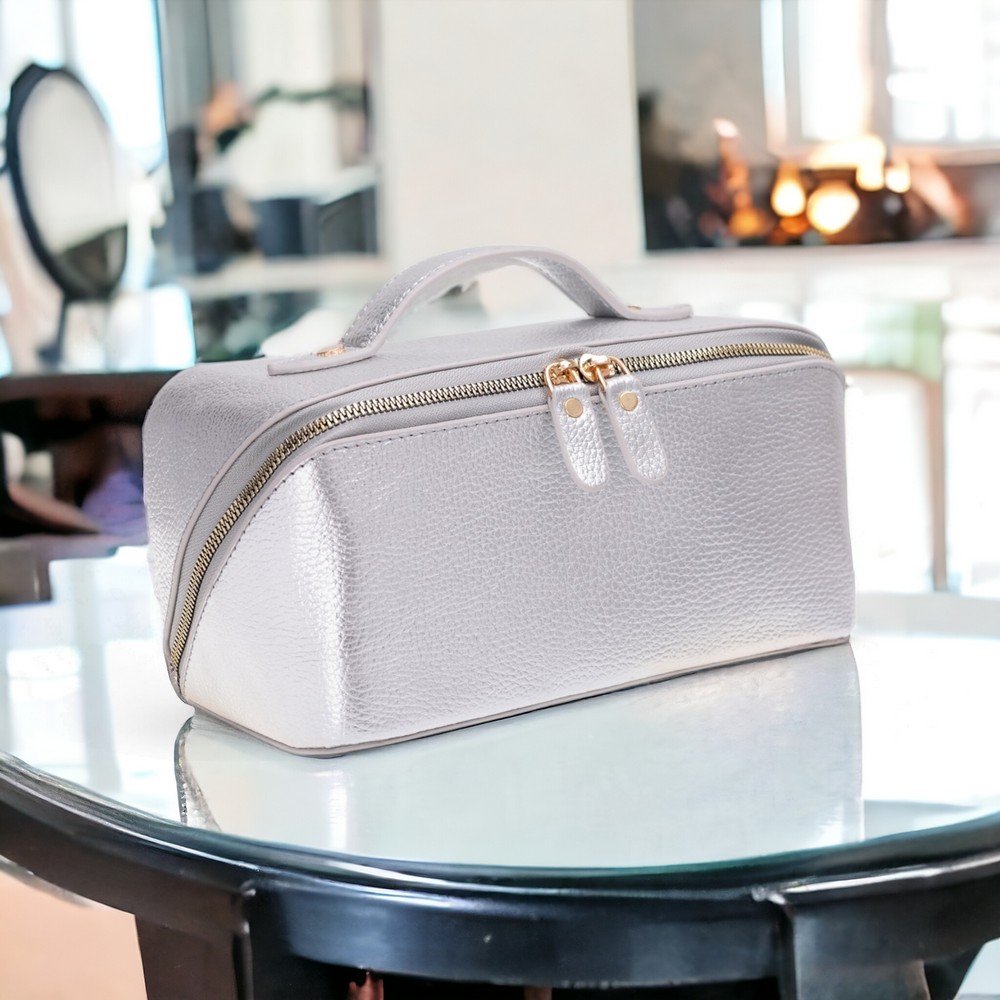 Ella Kadın Seyahat Kozmeti̇k Bakım Makyaj Çantası Organi̇zer Si̇lver