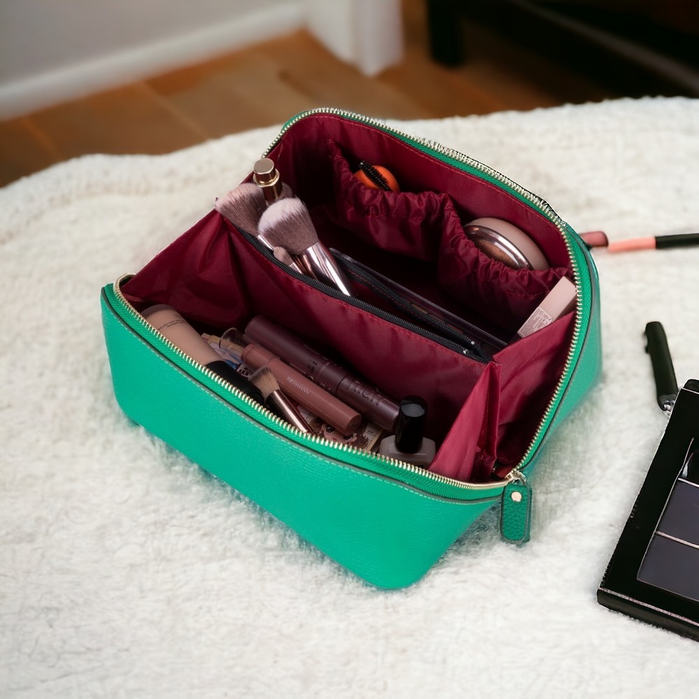 Ella Kadın Seyahat Kozmeti̇k Bakım Makyaj Çantası Organi̇zer Yeşi̇l