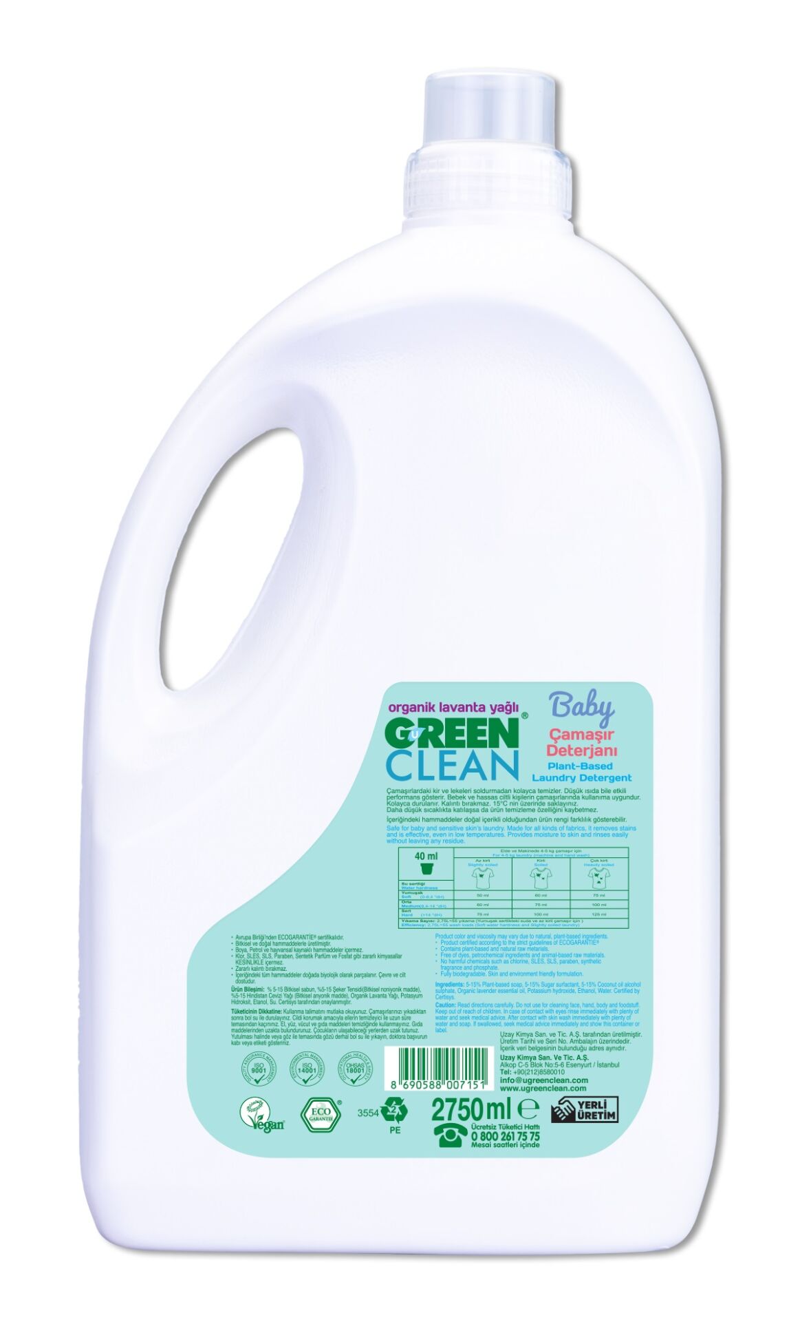 Green Clean Baby Bi̇tki̇sel Çamaşır Deterjanı 2750Ml