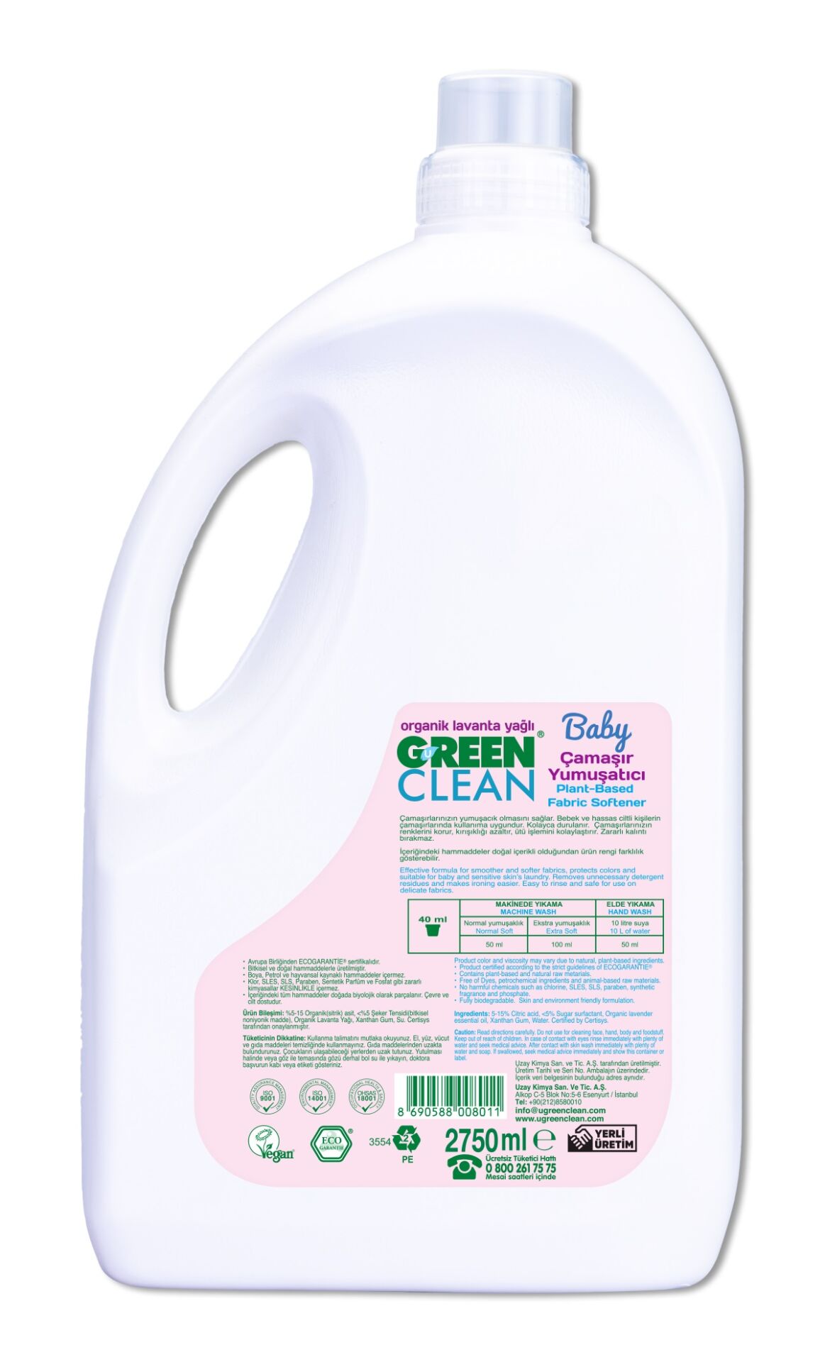 Green Clean Baby Bi̇tki̇sel Çamaşır Yumuşatıcı 2750Ml