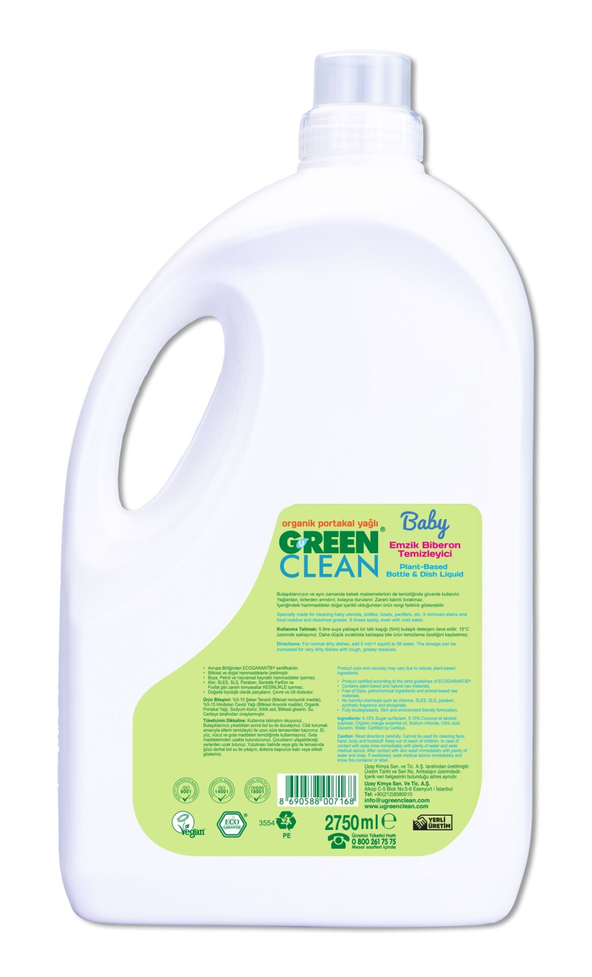 Green Clean Baby Bi̇tki̇sel Emzi̇k Bi̇beron Temi̇zleyi̇ci̇ 2750Ml