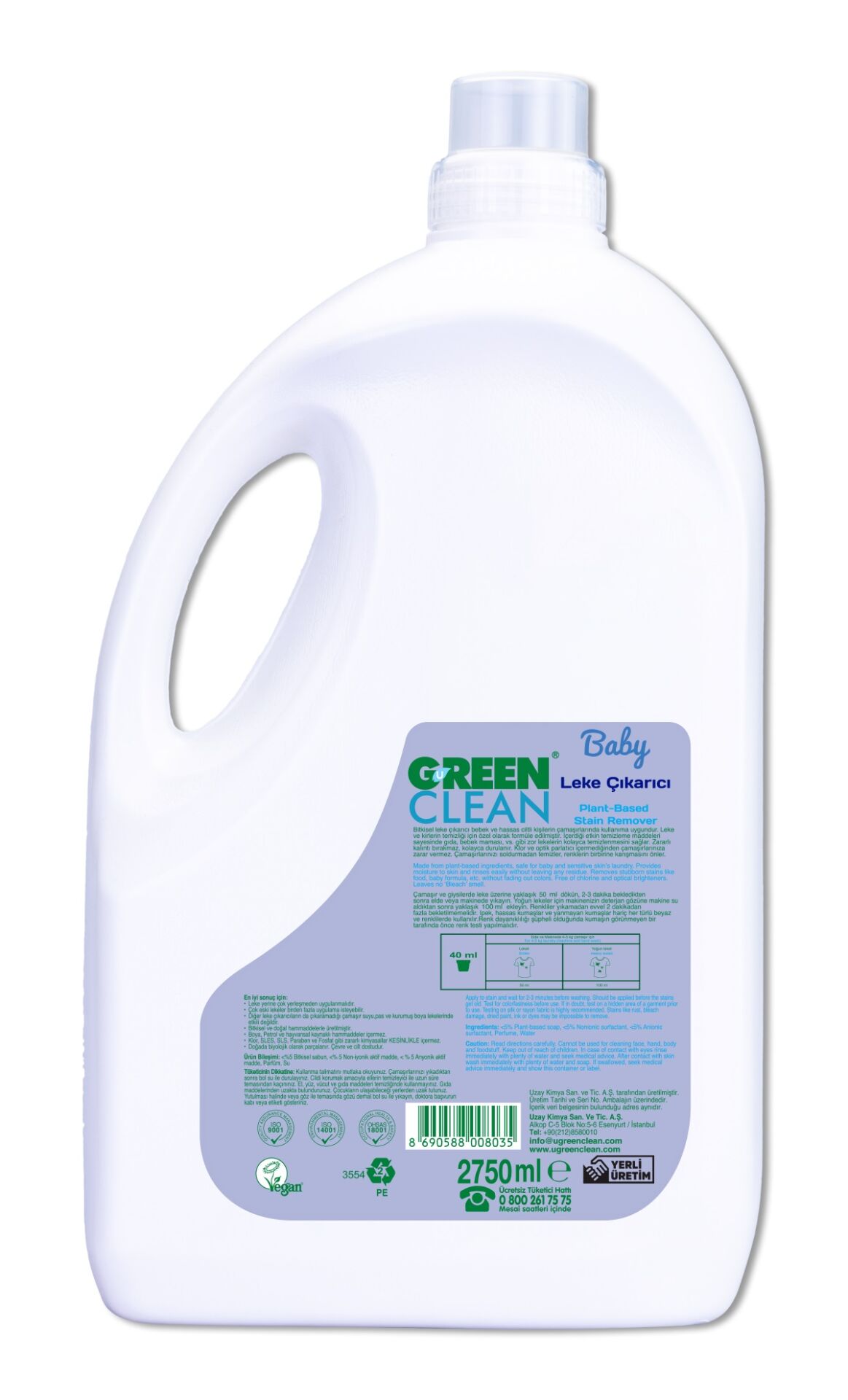 Green Clean Baby Bi̇tki̇sel Leke Çıkarıcı 2750Ml