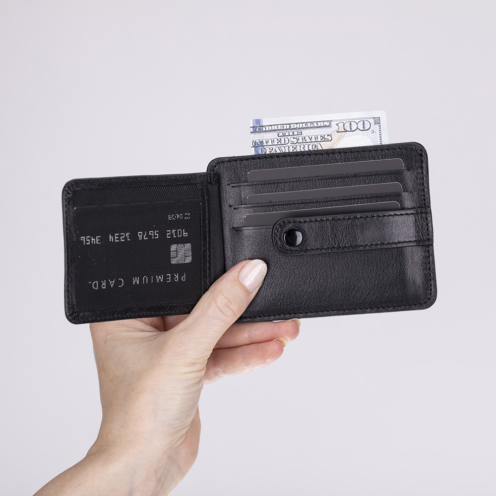 Haki̇ki̇ Deri̇, El Yapımı Kartlık Blwl20 Rst1 Si̇yah