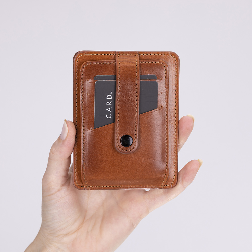 Haki̇ki̇ Deri̇, El Yapımı Kartlık Blwl20 Rst2 Gölgeli̇ Taba