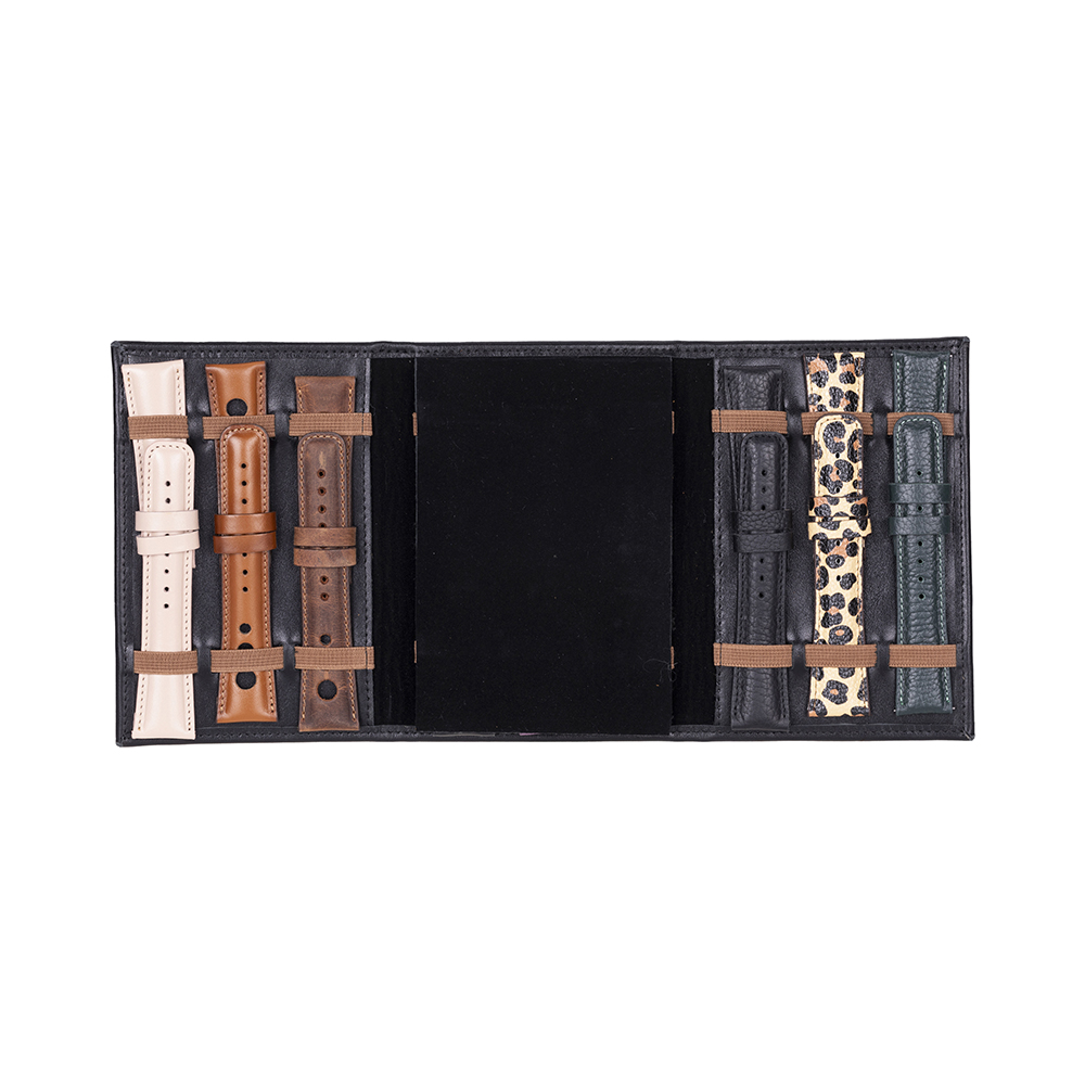 Haki̇ki̇ Deri̇, El Yapımı, Saat Kordonu Taşıma Çantası, Kömür Si̇yah