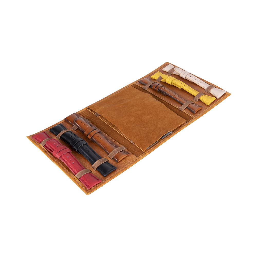 Haki̇ki̇ Deri̇, El Yapımı, Saat Kordonu Taşıma Çantası, Tan Rengi̇