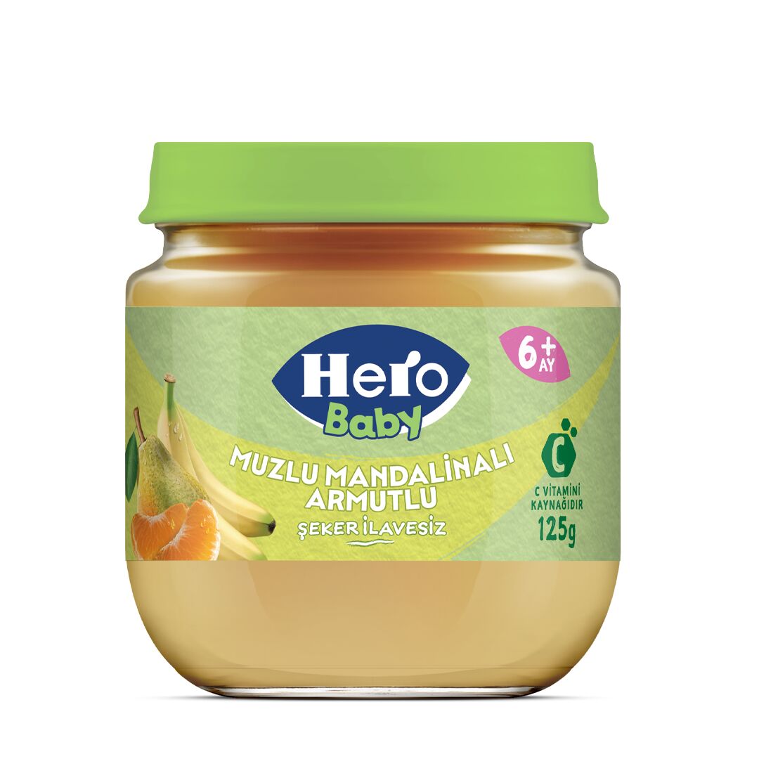 Hero Baby Muzlu Mandali̇nalı Armutlu Kavanoz Mama 125 Gr