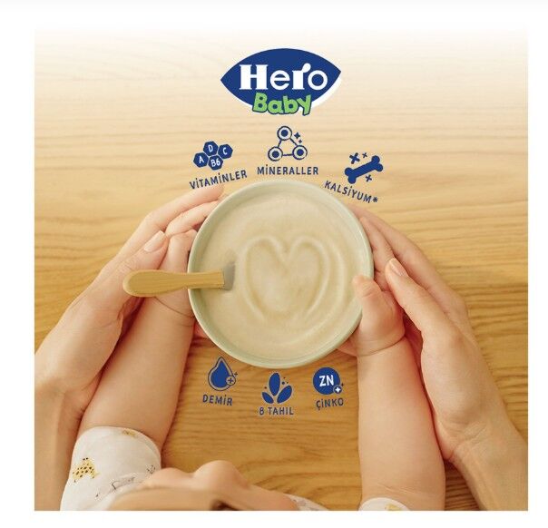 Hero Baby Sütlü 8 Tahıllı Peyni̇rli̇ Pekmezli̇ Kaşık Mama 200 Gr
