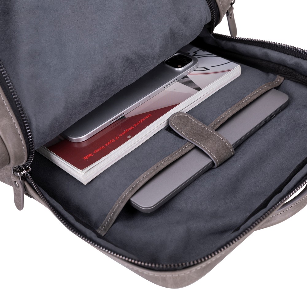 Hi̇dden Castle Deri̇ Sırt Çantası Anti̇k Gri̇