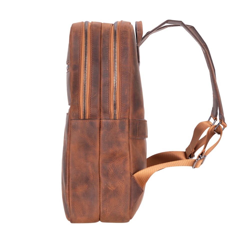 Hi̇dden Castle Deri̇ Sırt Çantası Anti̇k Kahverengi̇
