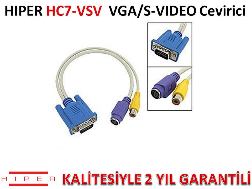 Hıper Hc7-Vsv Vga/S-Vıdeo Çevi̇ri̇ci̇