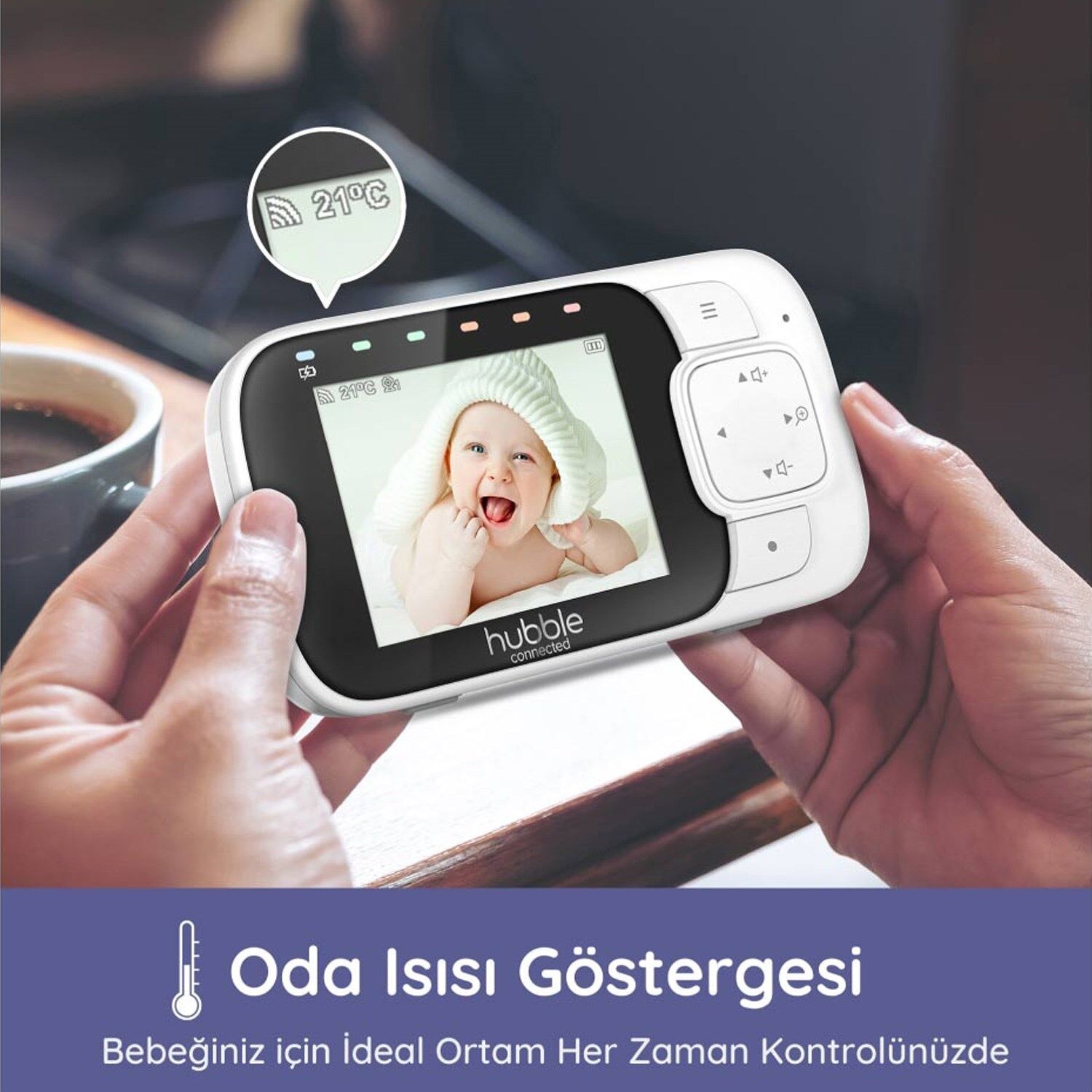 Hubble Nursery Vi̇ew Glow 2.8 Di̇ji̇tal Bebek Kamerası Hbl10