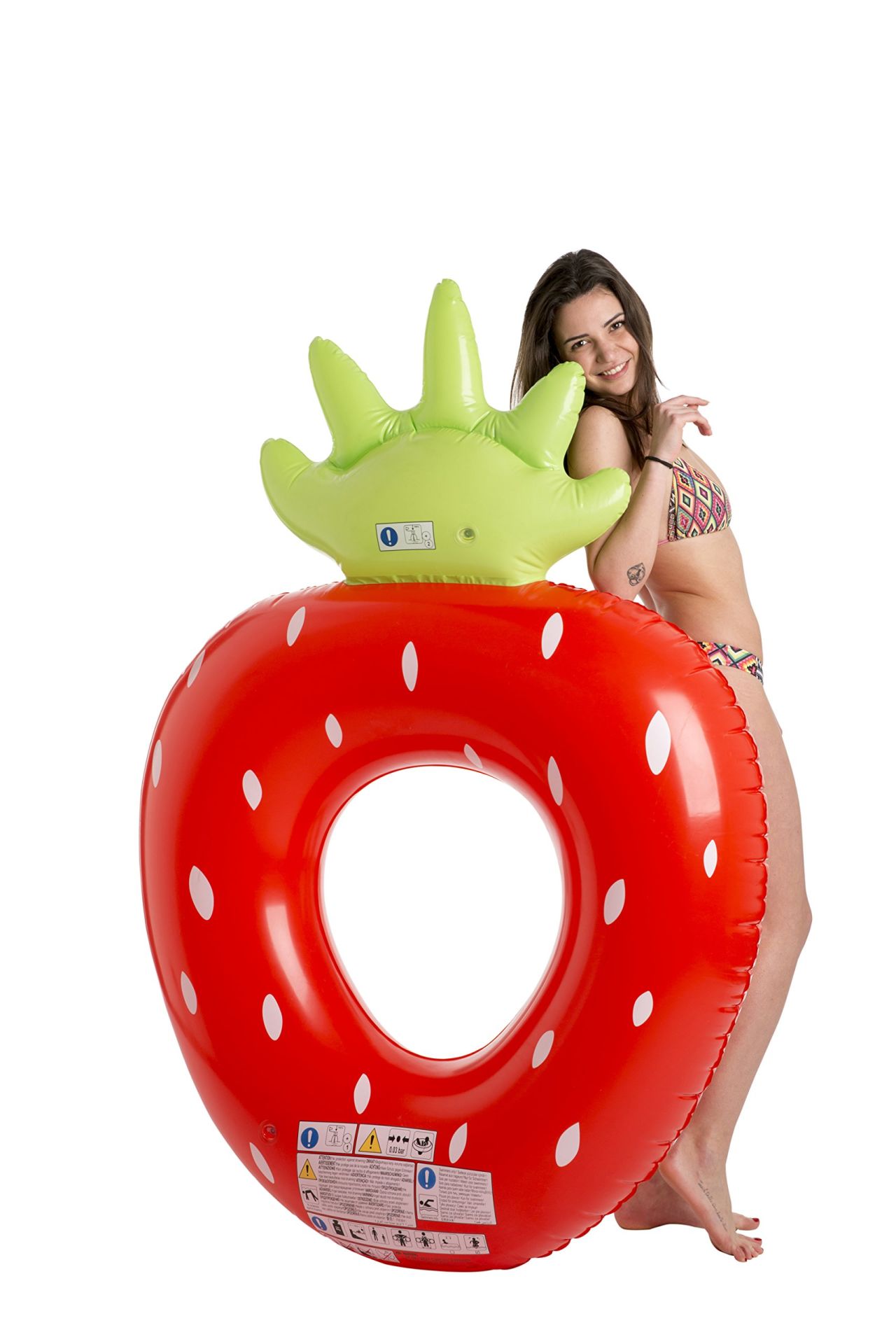 Ji̇long Infatable Si̇mi̇t Yatak Çi̇lek Desenli̇ Jumbo 37342