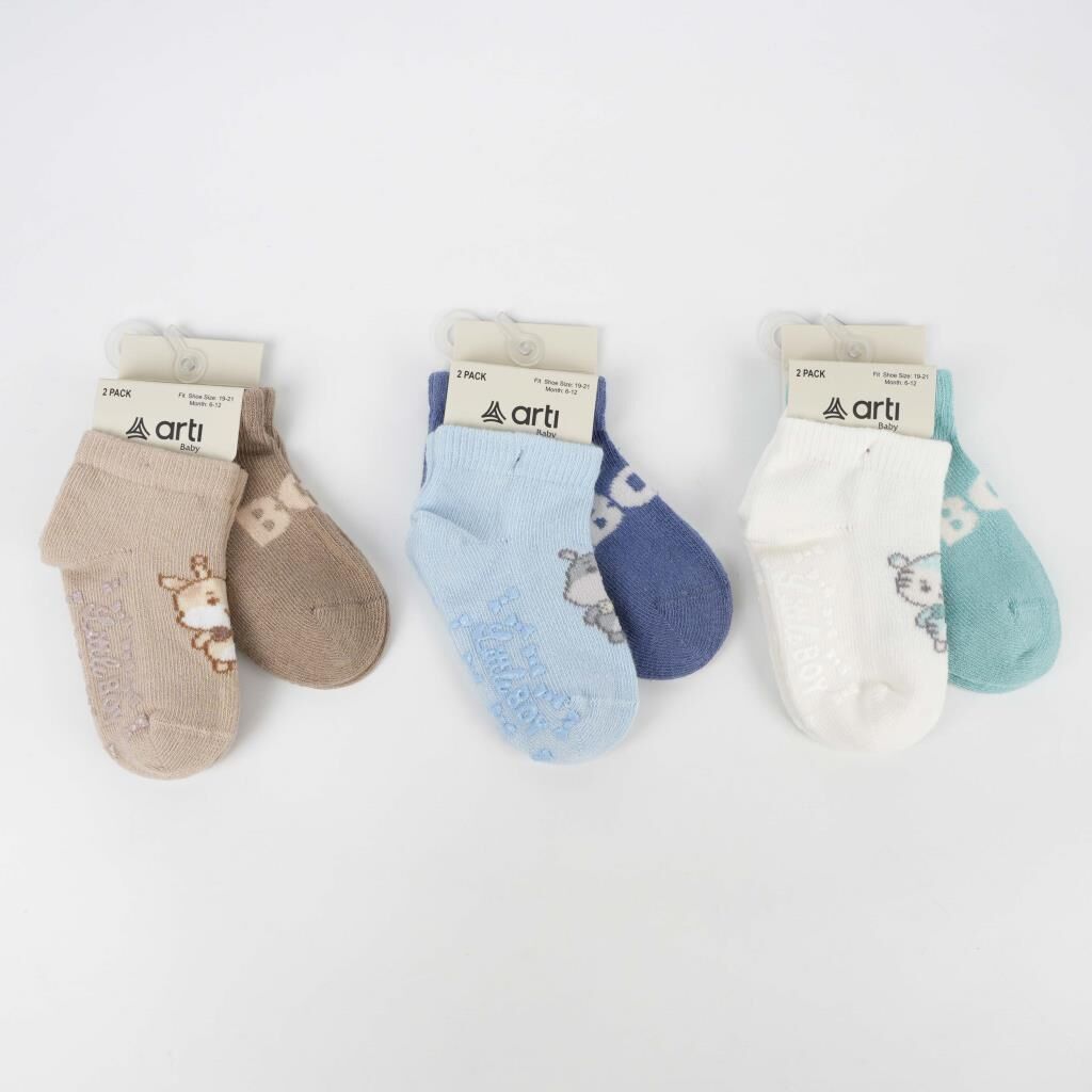 Katami̇no Ari̇sto 2  Li̇ Abs Erkek Bebek Pati̇k Çorap K20406 Asorti̇