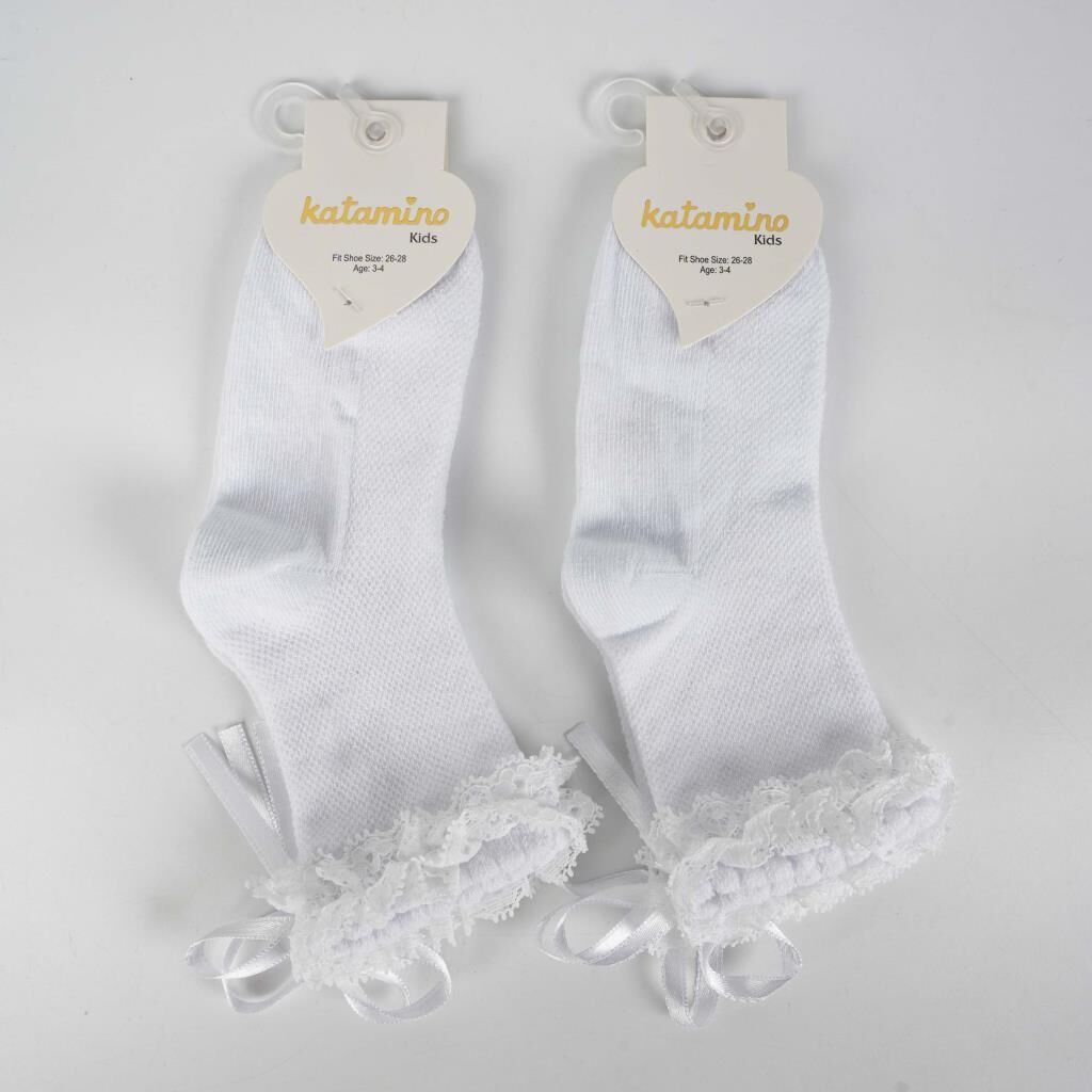 Katami̇no Ayçıl Aks. Kız Soket Çorap K22230 Beyaz