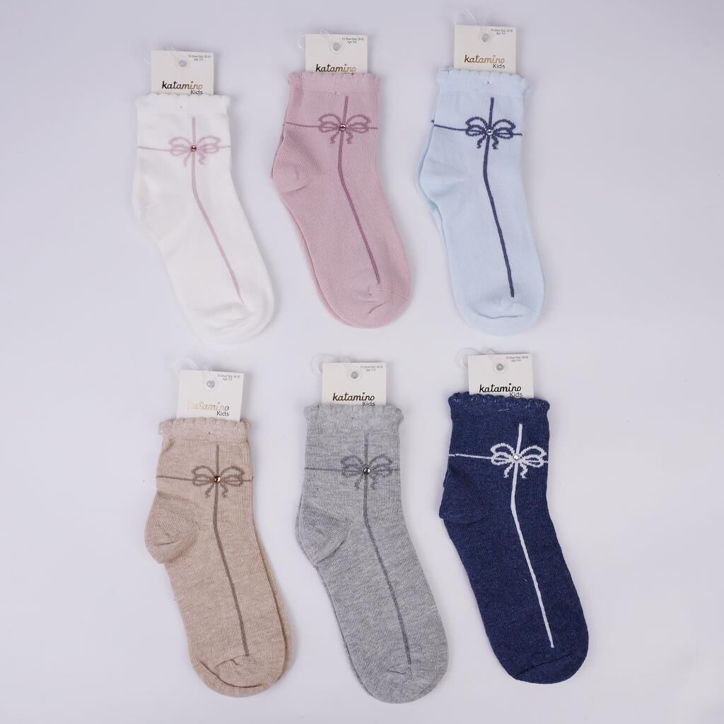 Katami̇no Kumru Kız Soket Çorap K22224 Asorti̇