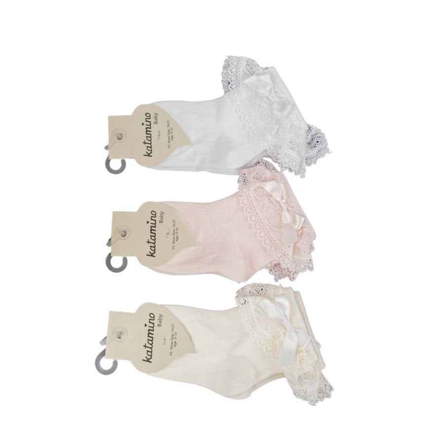 Katami̇no Li̇lya Aks Kız Bebek Soket Çorap K46304 Asorti̇