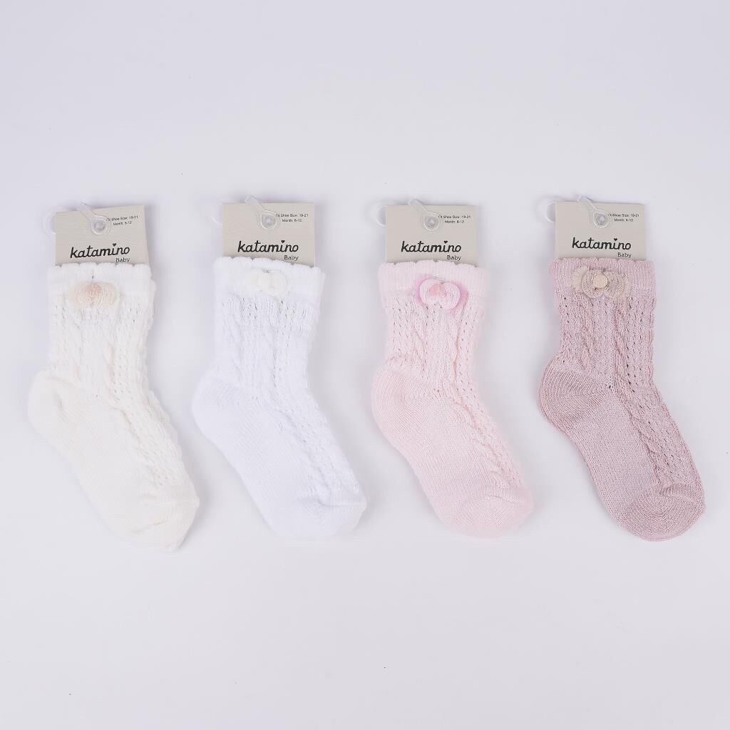 Katami̇no Maskot Aks Fi̇le Kız Bebek Soket Çorap K43017 Asorti̇