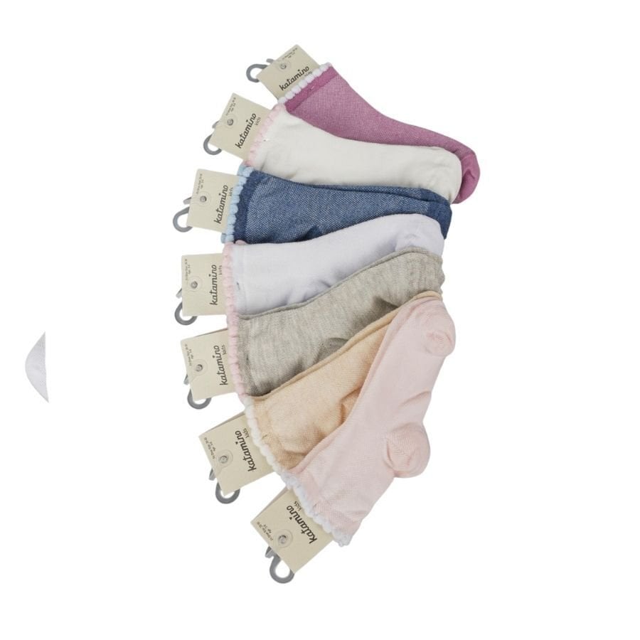 Katami̇no Monapo Kız Lacoste Soket Çorap 200507 Asorti̇