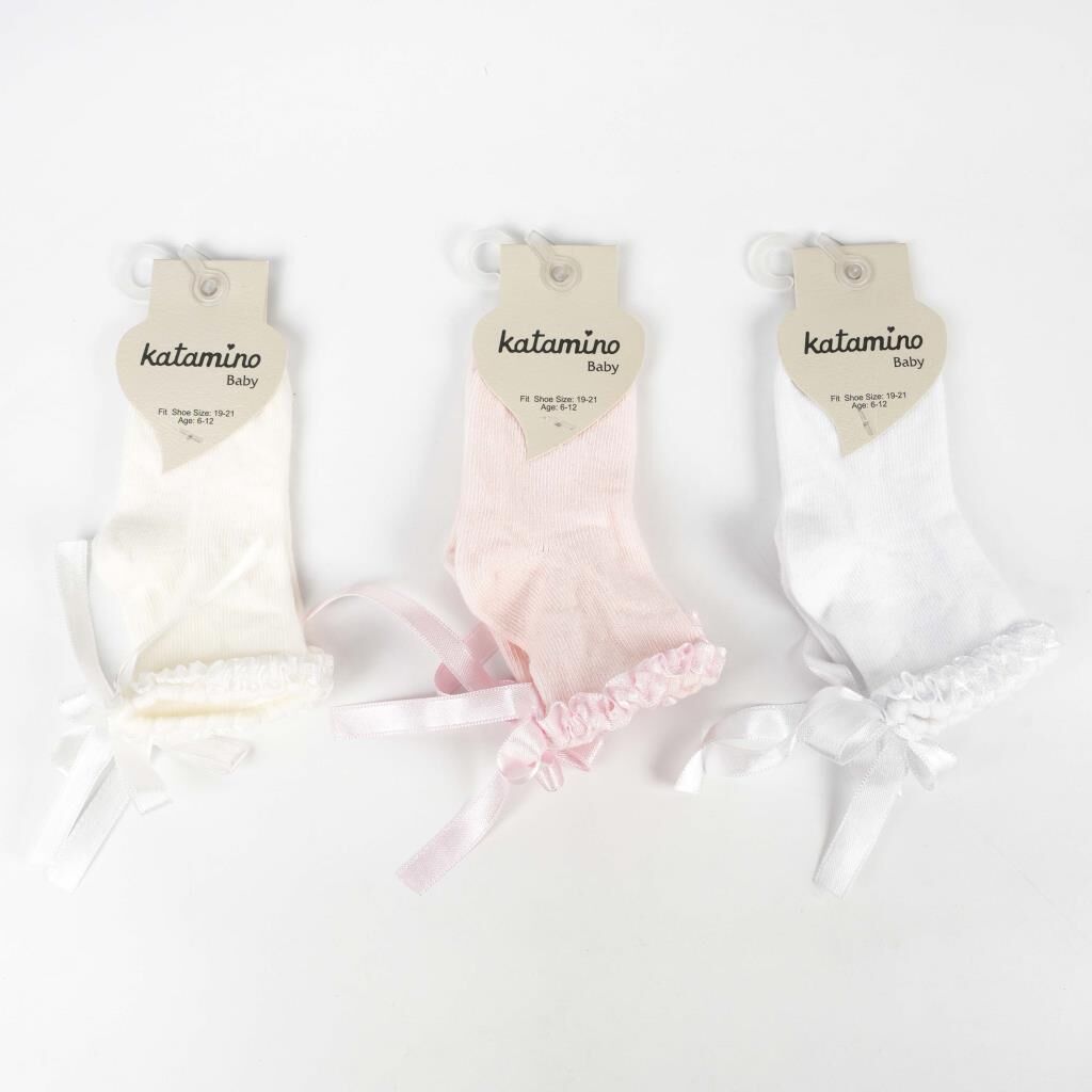 Katami̇no Oben Aks Kız Bebek Soket Çorap K48019 Asorti̇