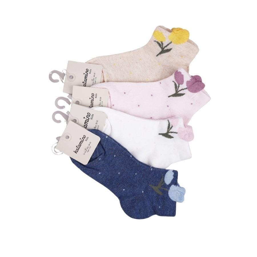 Katami̇no Pedova Kız Pati̇k Çorap K20418 Asorti̇