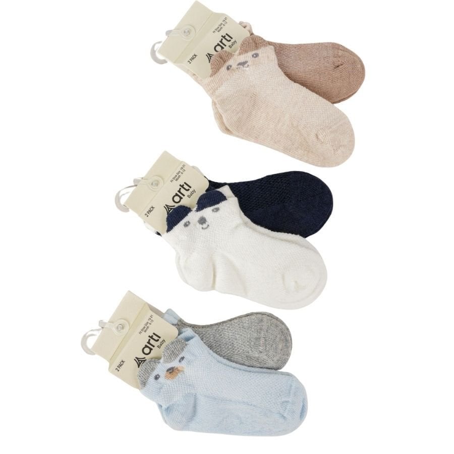 Katami̇no Salaman 2  Li̇ 3D Erkek Bebek Pati̇k Çorap K48025 Asorti̇