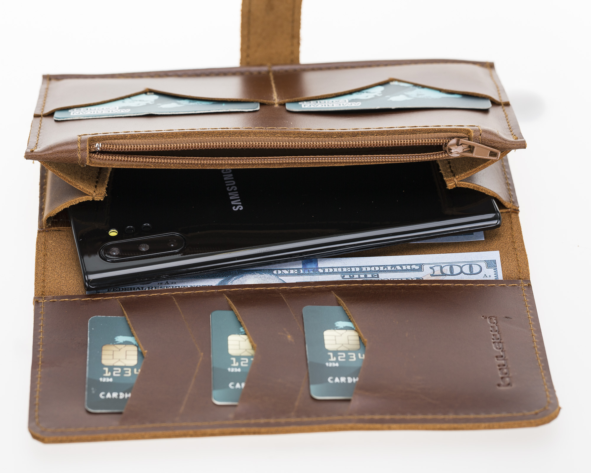 Koala 6.5 İnch Uyumlu Deri̇ Kartlıklı Kılıf G2 Kahve