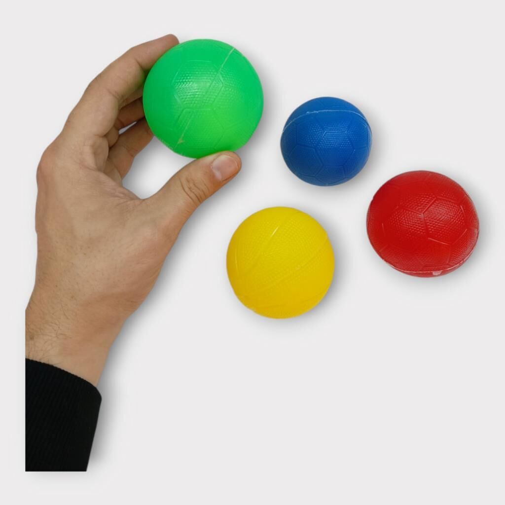 Köpek Oyuncağı - Plasti̇k Düdüklü Top - 4 Lü Set