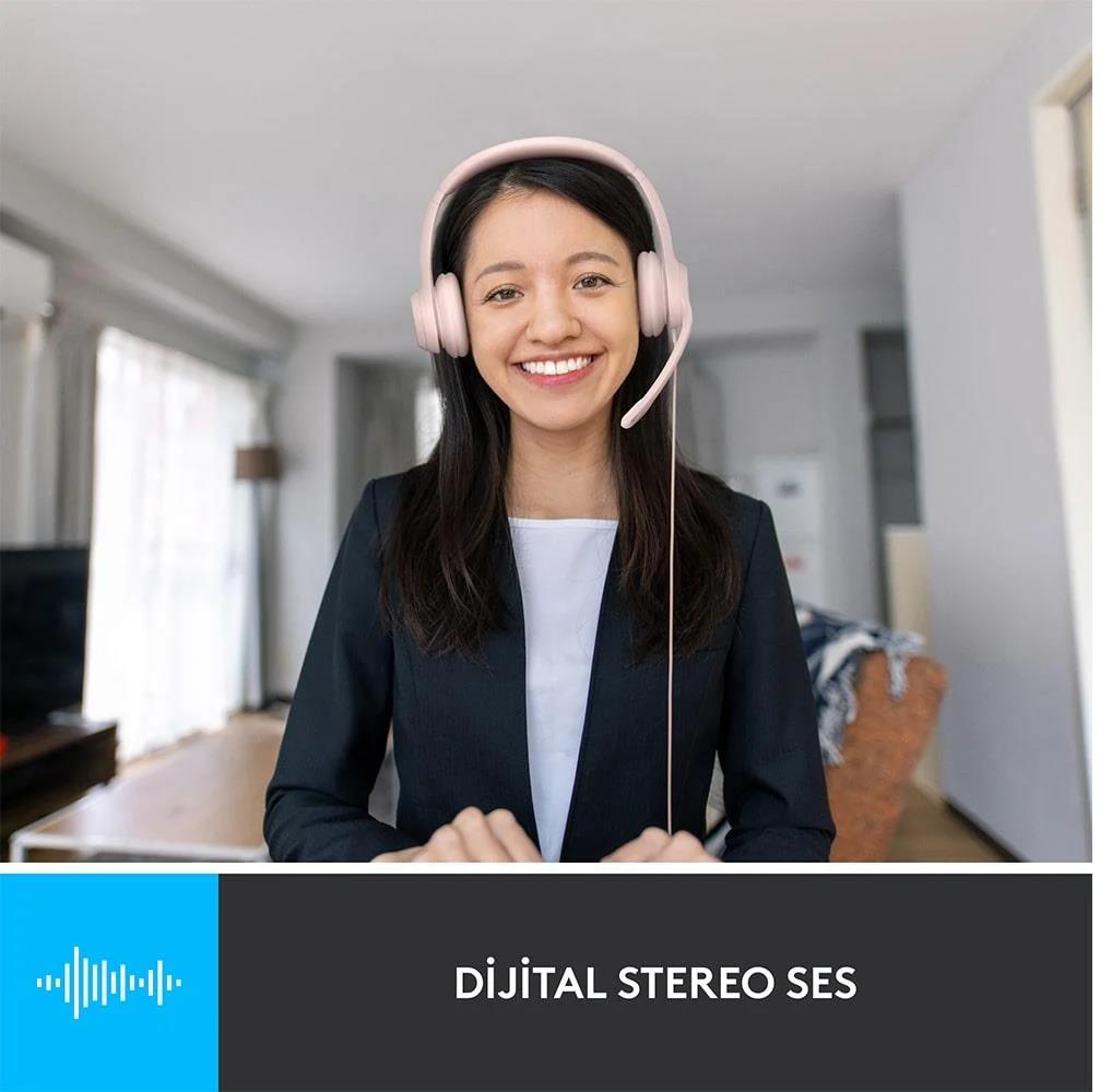 Logıtech H390 Mıkrofonlu Pembe Kulaklık 981-001281