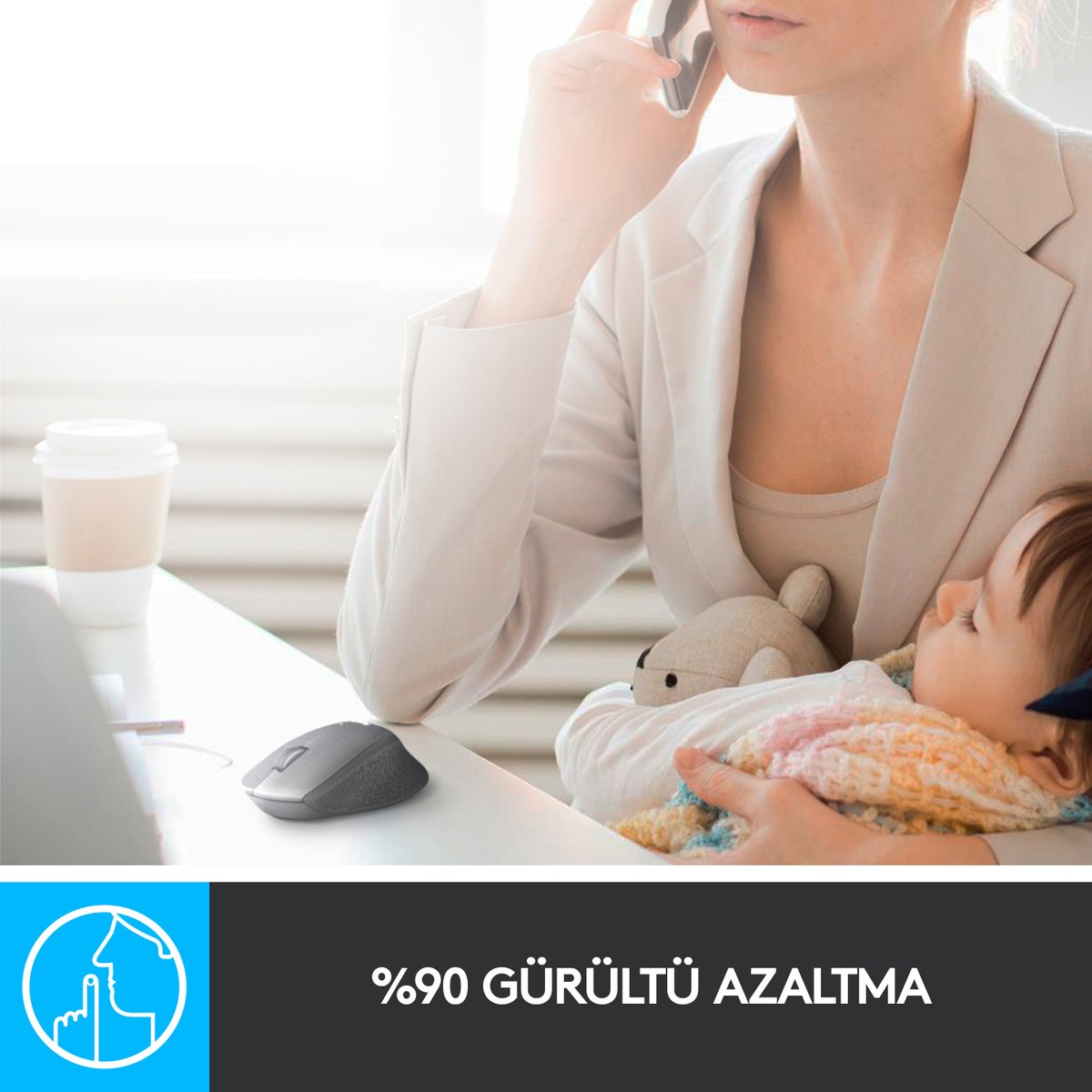 Logıtech M330 1000Dpı Mavi̇ Mouse 910-004910