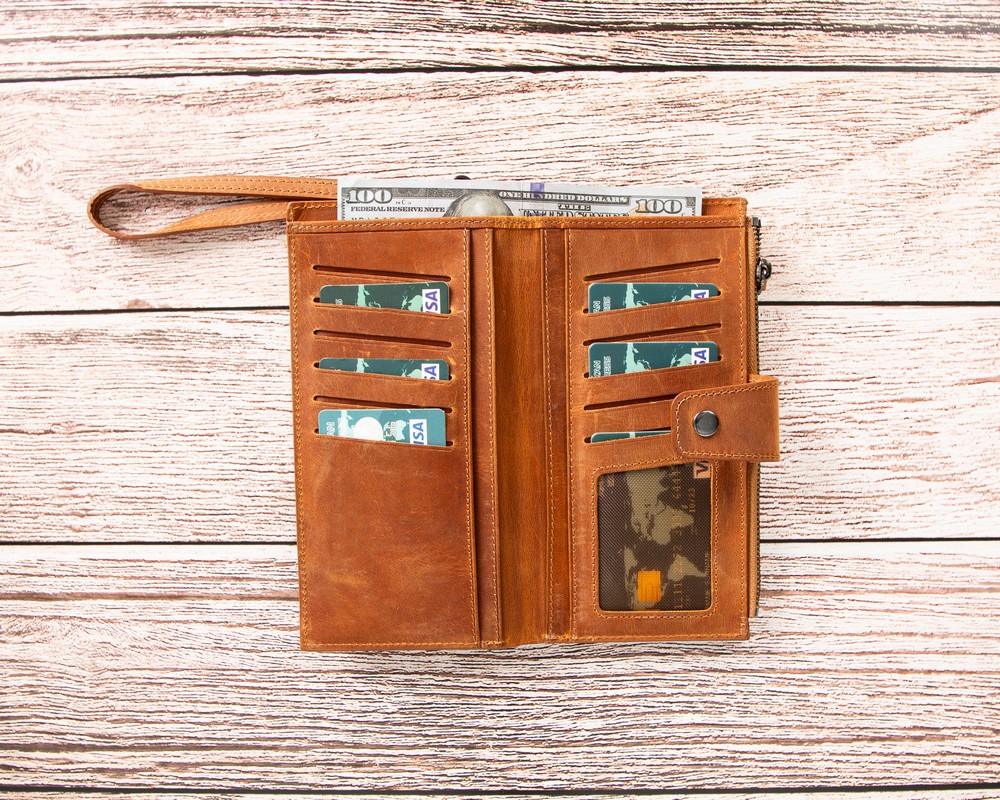 Lozan Hanger 6.5 İnch Uyumlu Deri̇ Kartlıklı Kılıf Karamel