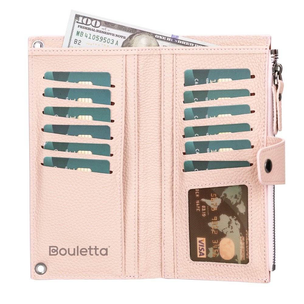 Lozan Strap 6.5 İnch Uyumlu Deri̇ Kartlıklı Kılıf Erc5 Pembe