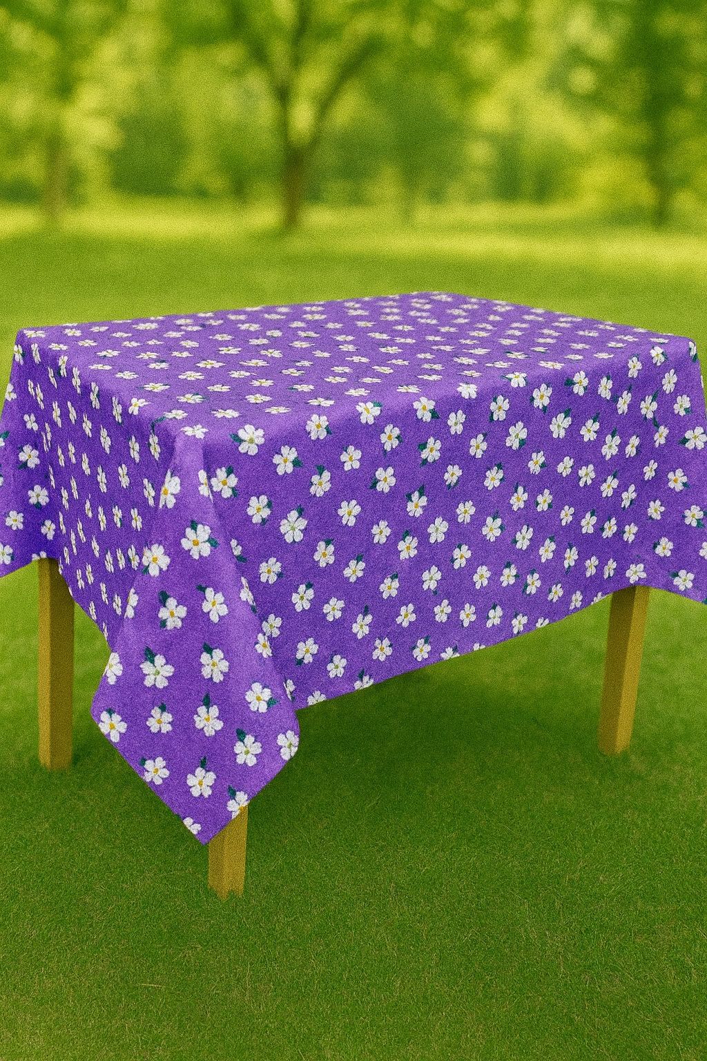 Masa Örtüsü &Amp Pi̇kni̇k Örtsü -Raşel Kumaş 120 Cm X 160 Cm -Papatya Desenli̇