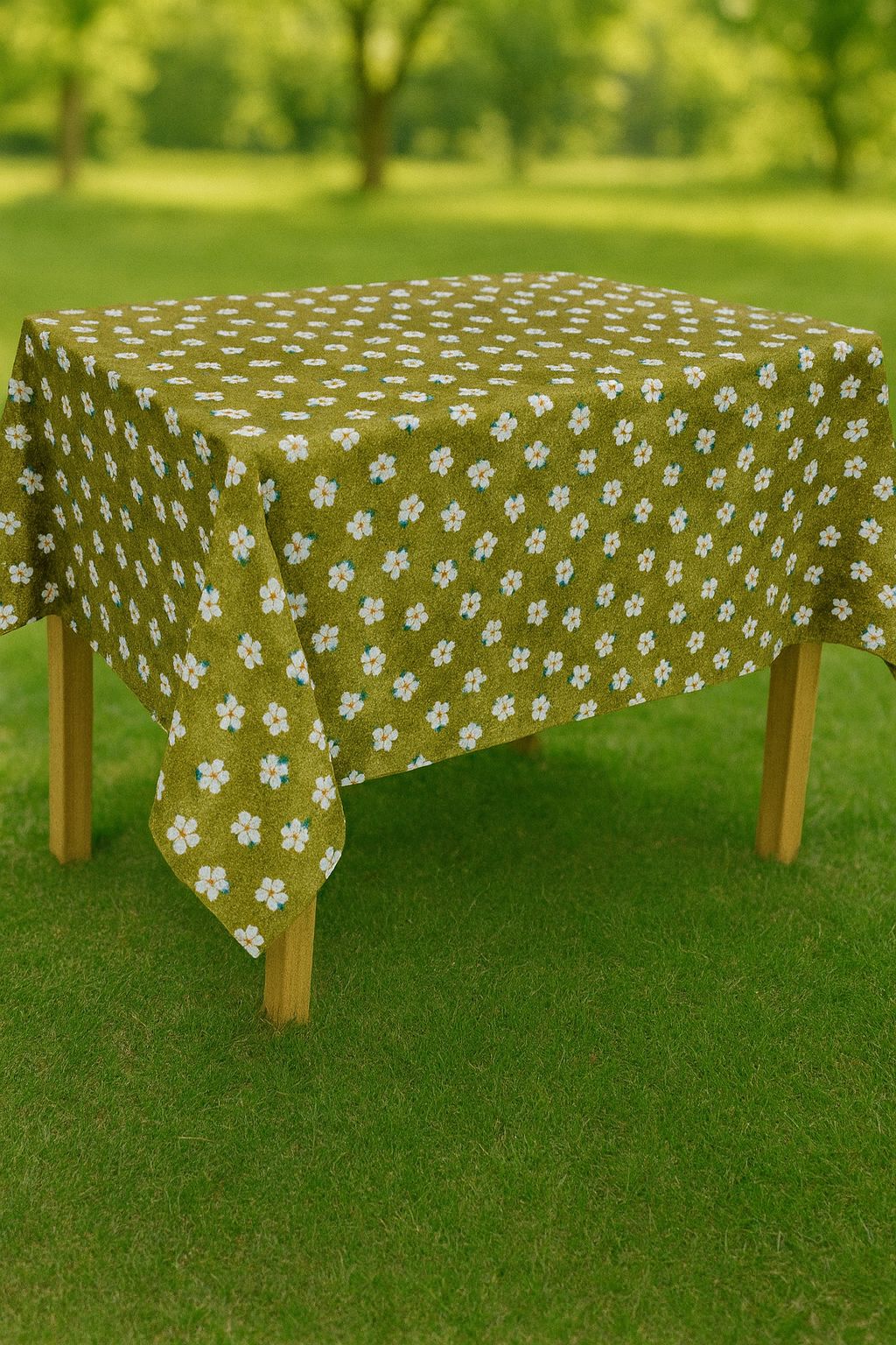 Masa Örtüsü &Amp Pi̇kni̇k Örtsü -Raşel Kumaş 120 Cm X 160 Cm -Papatya Desenli̇
