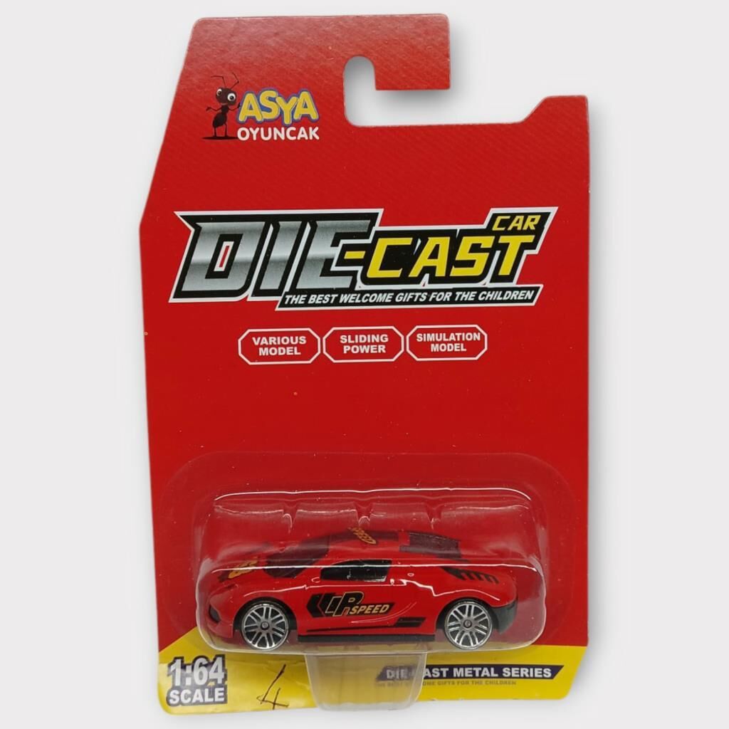 Metal Mi̇ni̇ Arabalar  8 Cm - Kırmızı - 4
