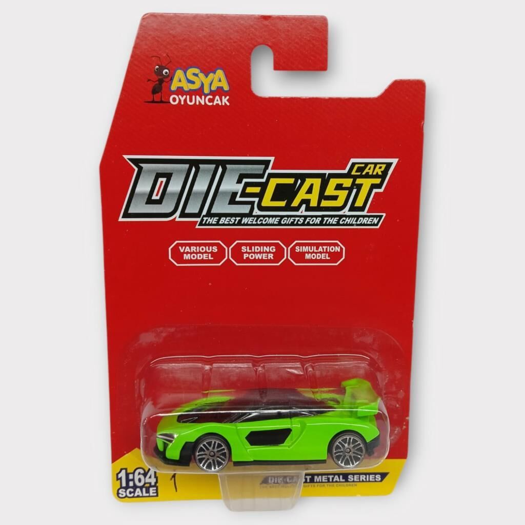 Metal Mi̇ni̇ Arabalar  8 Cm - Yeşi̇l - 1