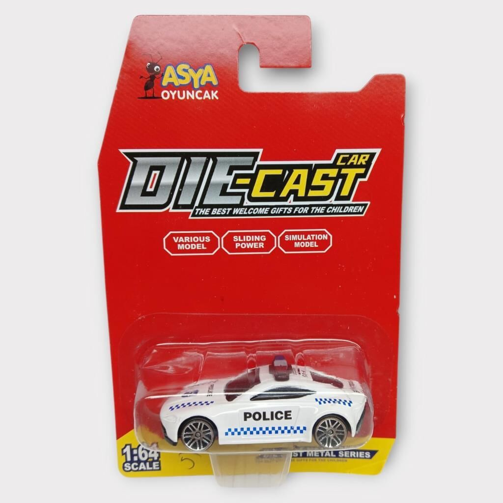 Metal Mi̇ni̇ Poli̇s Arabası  8 Cm - Poli̇s - 5