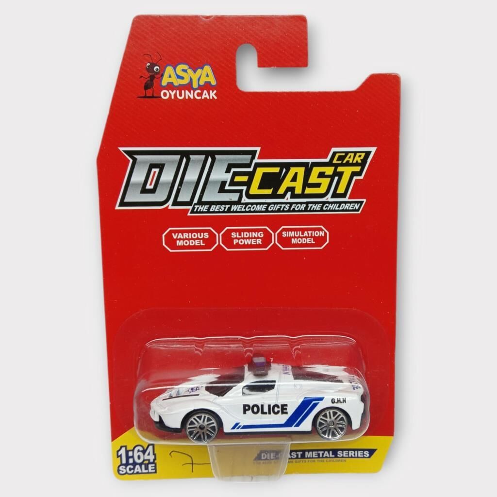 Metal Mi̇ni̇ Poli̇s Arabası  8 Cm - Poli̇s - 7