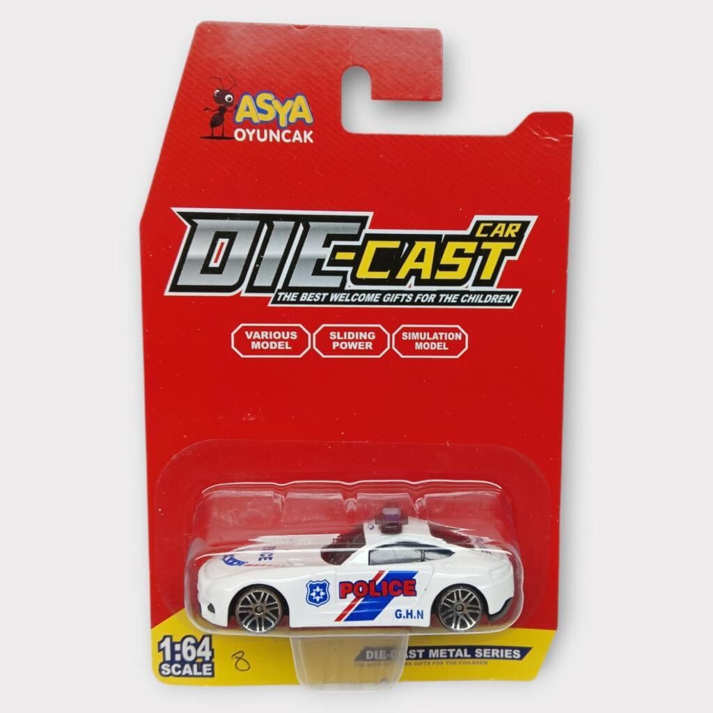 Metal Mi̇ni̇ Poli̇s Arabası  8 Cm - Poli̇s - 8