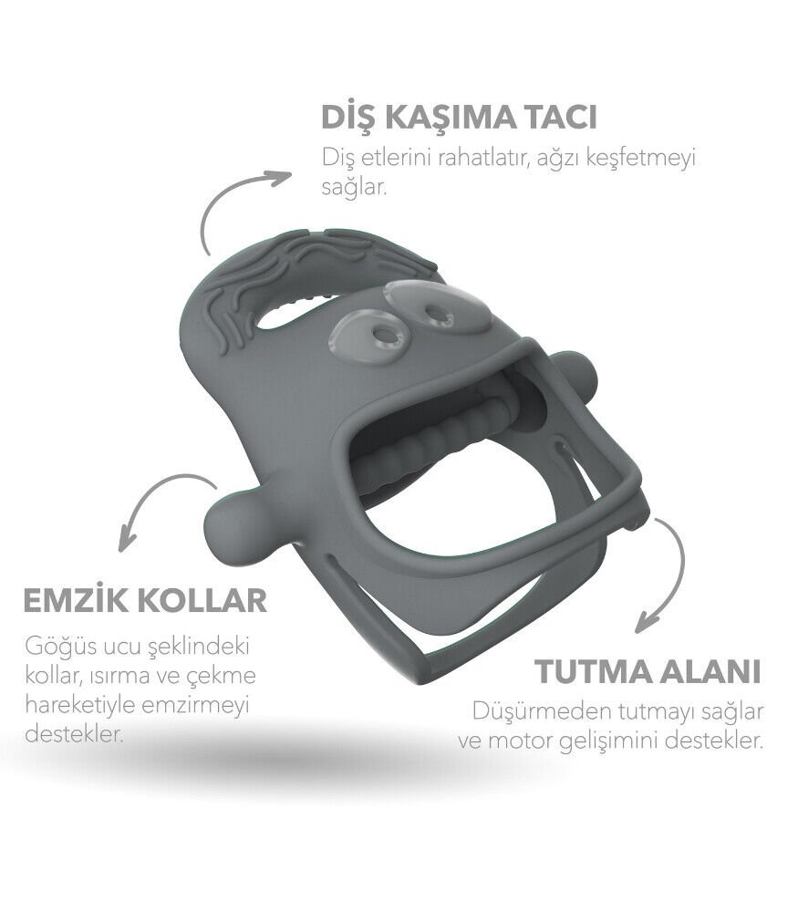 Mochi̇ Di̇ş Kaşıyıcı Gri̇