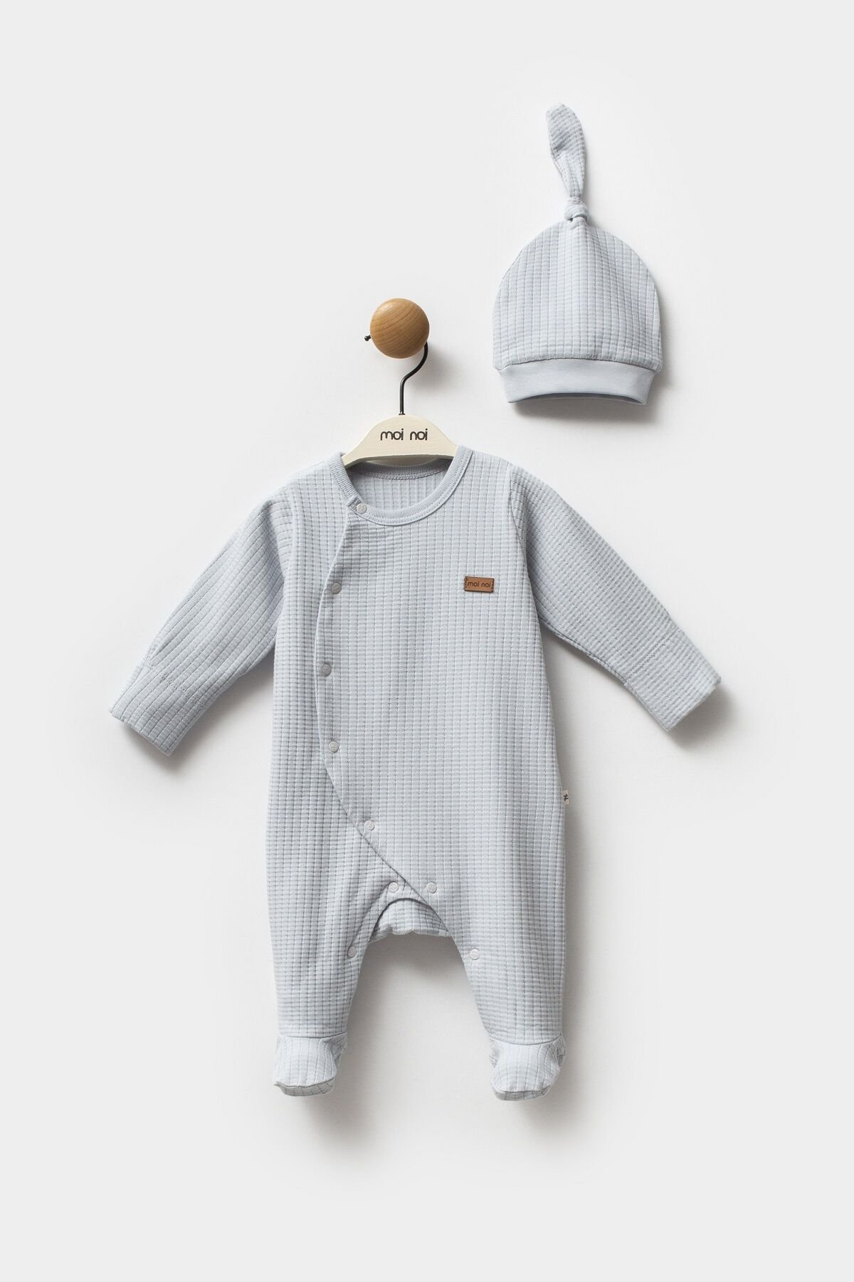 Moi̇ Noi̇ Galaxy Şapkalı Tulum Mnb1244 Gri̇